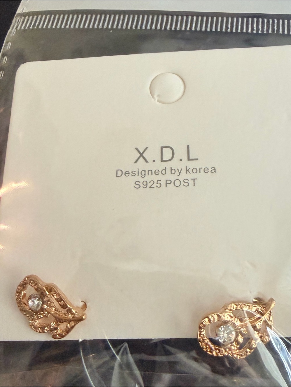 Gold Leaf Crystal Stud Earrings